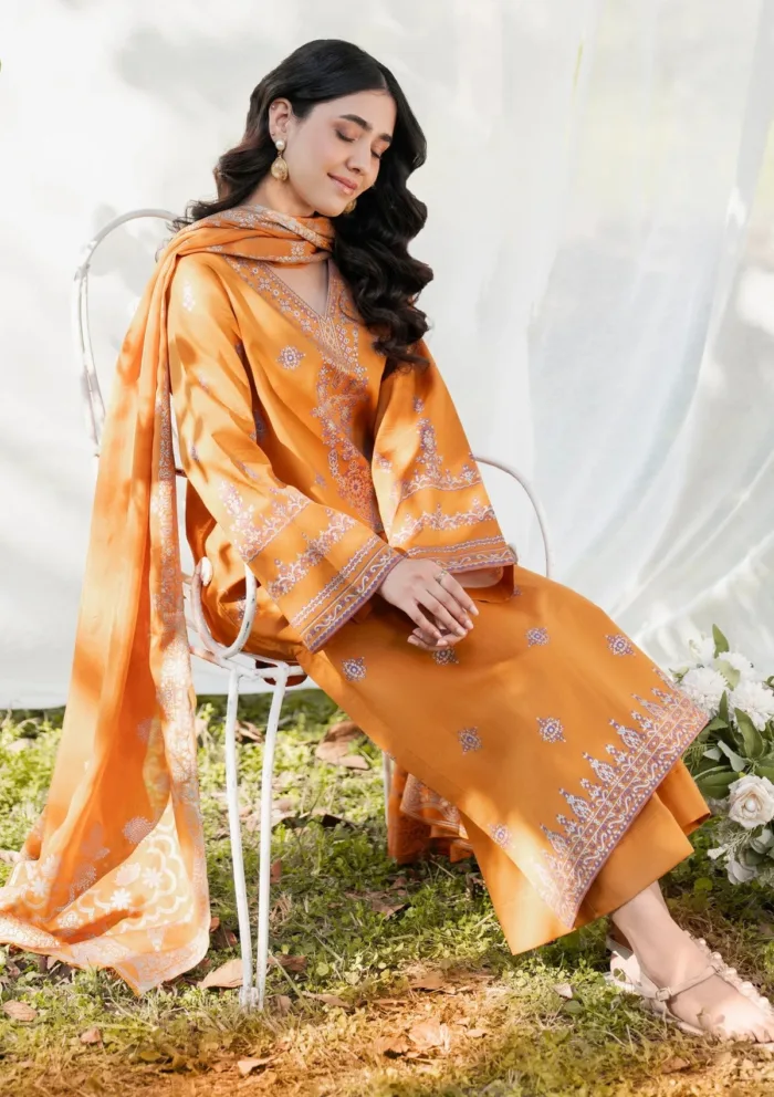 Garnet Clothing Feeha Floral Soiree Luxury Lawn Collection - Image 3