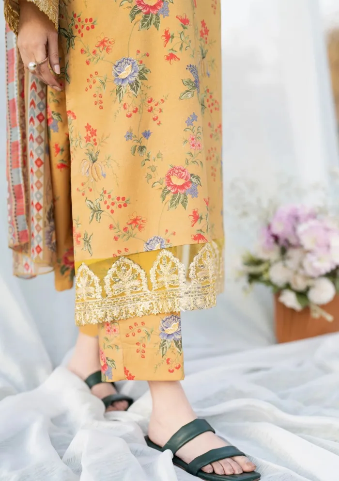 Garnet Clothing Kyla Floral Soiree Luxury Lawn Collection - Image 4