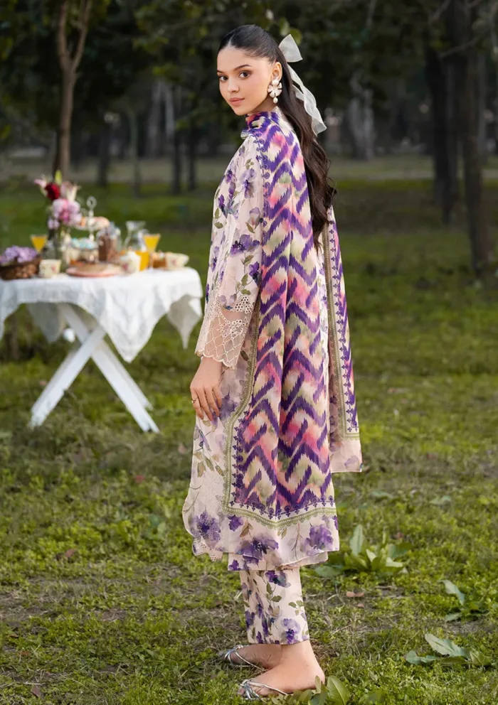 Garnet Clothing Lavender Mist Floral Soiree Luxury Lawn Collection - Image 2