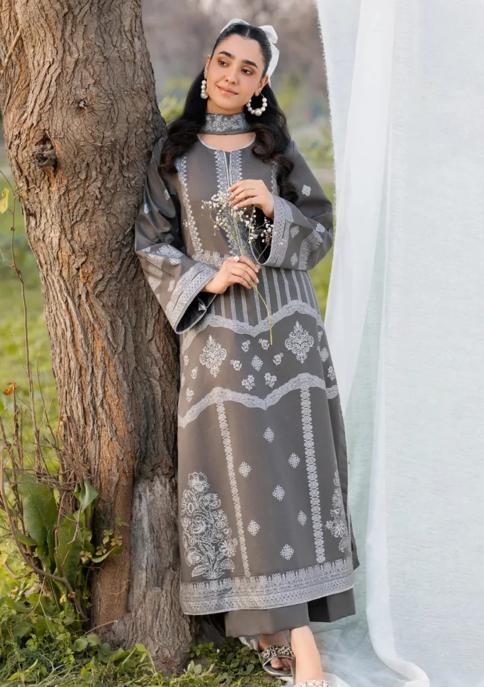 Garnet Clothing Mala Floral Soiree Luxury Lawn Collection - Image 4