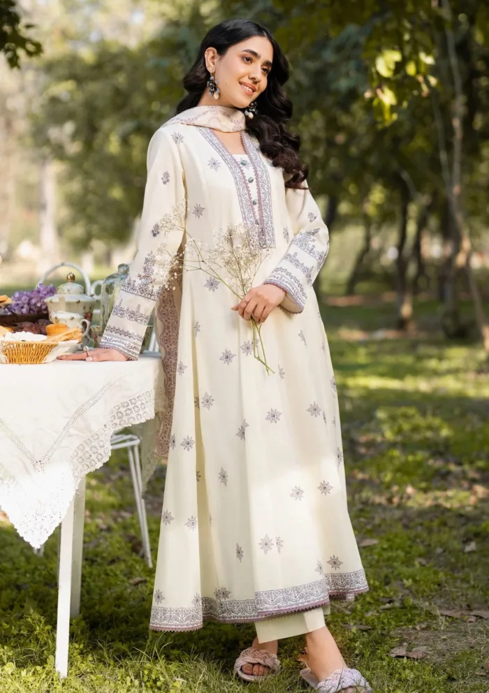 Garnet Clothing Orchird Serenity Floral Soiree Luxury Lawn Collection - Image 3