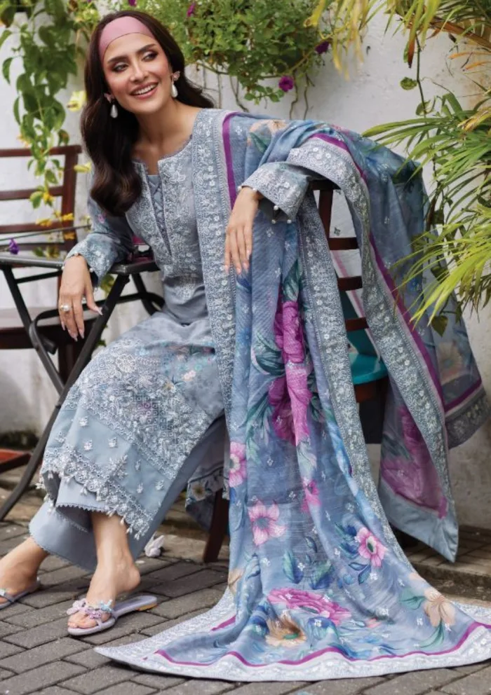 Gulaal GVL25 09 Carla Volume I Luxury Lawn Collection - Image 3