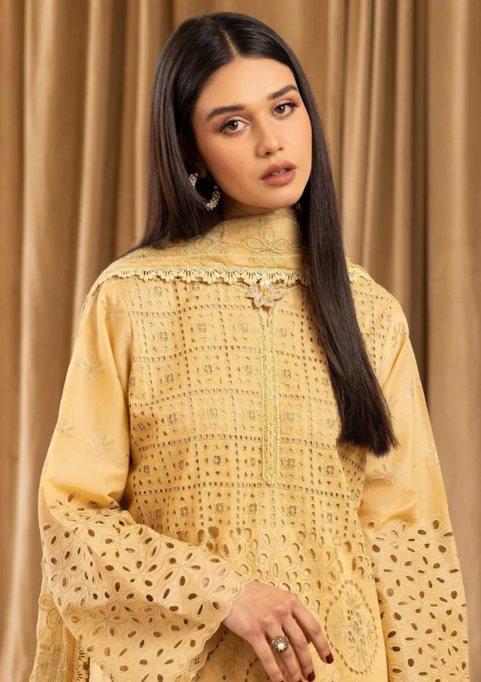 Humdum Chikankari Unstitch HEC25 02 Elegant Luxury Lawn Collection - Image 4