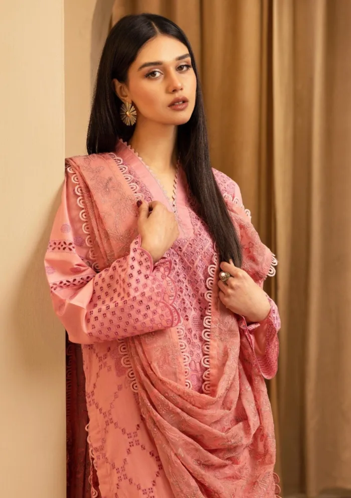 Humdum Chikankari Unstitch HEC25 03 Elegant Luxury Lawn Collection - Image 2