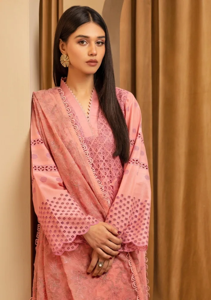 Humdum Chikankari Unstitch HEC25 03 Elegant Luxury Lawn Collection - Image 3
