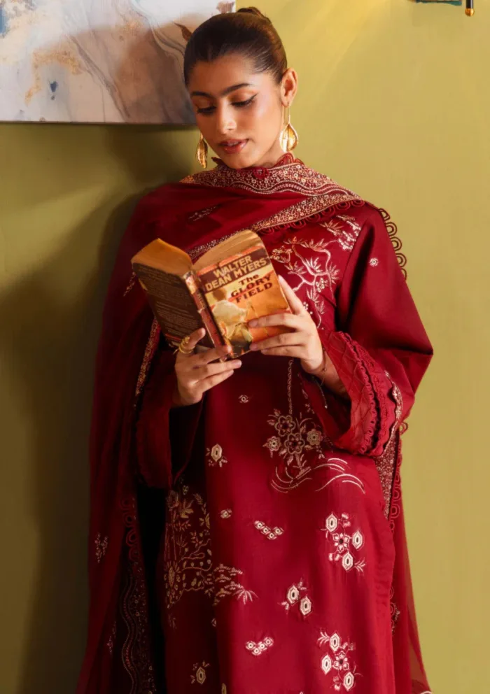 Humdum D 01 Lalarukh 25 Luxury Lawn Collection - Image 3