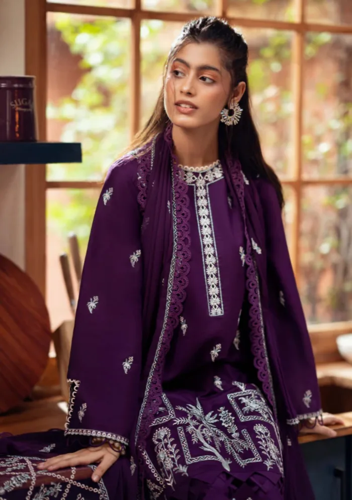 Humdum D 05 Lalarukh 25 Luxury Lawn Collection - Image 3