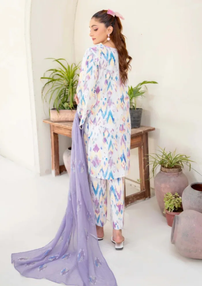 Humdum Unstitched HZU25 04 Ziva Luxury Lawn Collection - Image 2