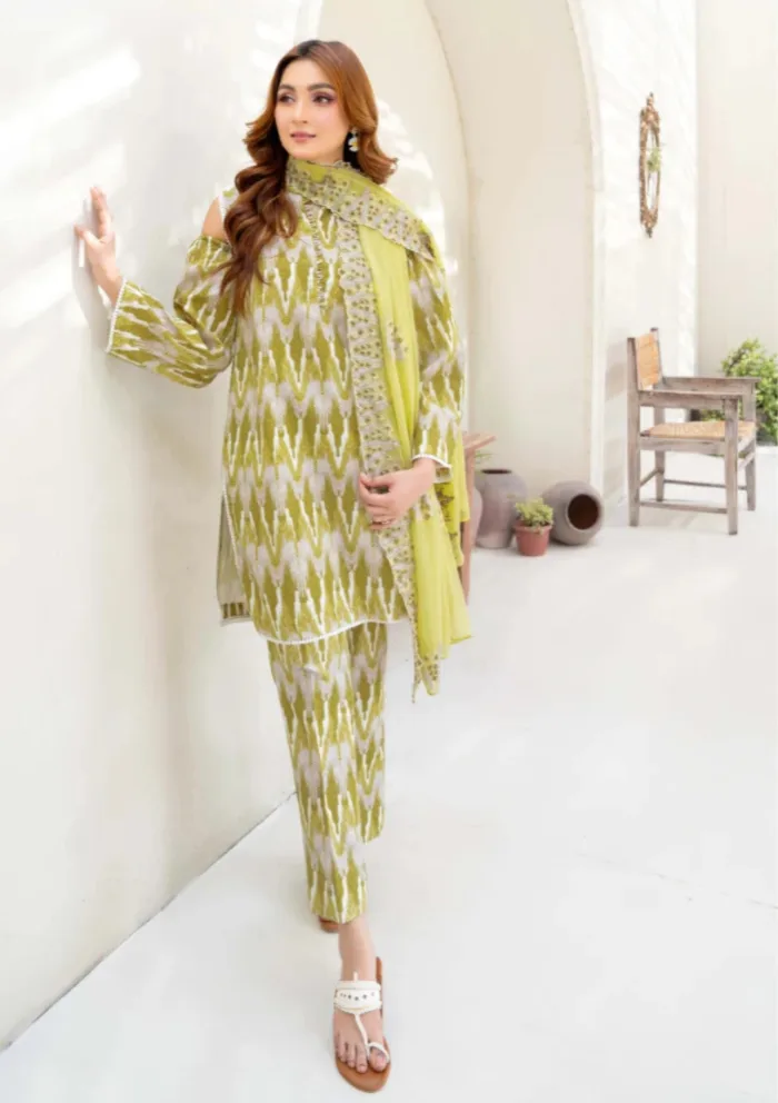Humdum Unstitched HZU25 05 Ziva Luxury Lawn Collection - Image 2