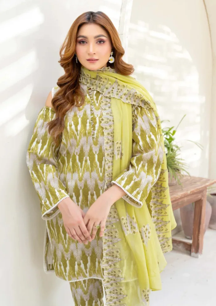 Humdum Unstitched HZU25 05 Ziva Luxury Lawn Collection - Image 4
