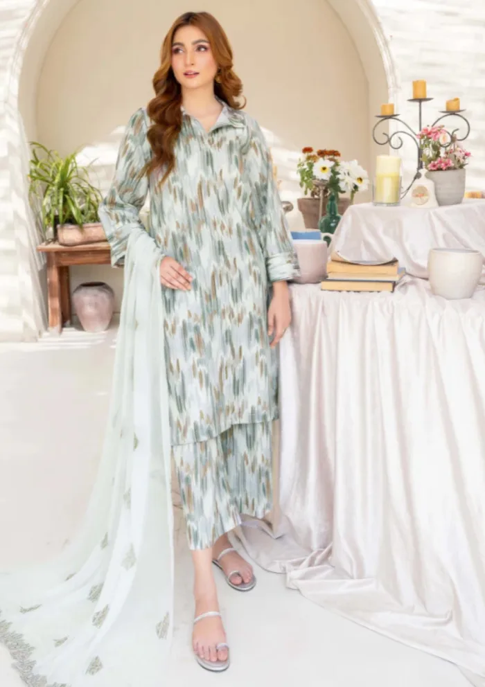 Humdum Unstitched HZU25 07 Ziva Luxury Lawn Collection - Image 2