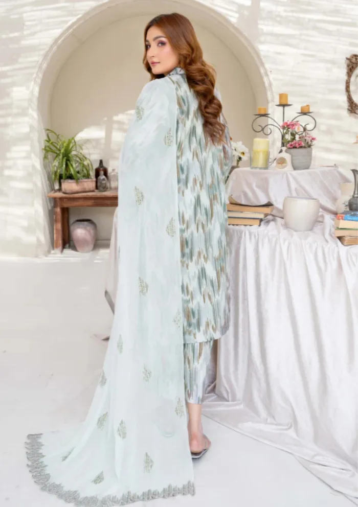 Humdum Unstitched HZU25 07 Ziva Luxury Lawn Collection - Image 3