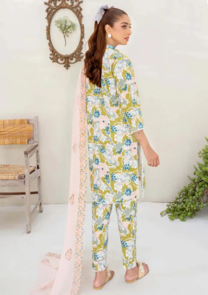 Humdum Unstitched HZU25 09 Ziva Luxury Lawn Collection - Image 2