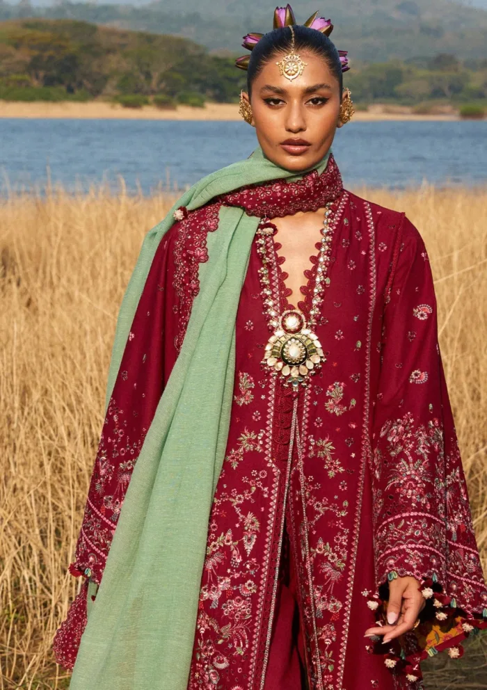 Hussain Rehar Mahogany Luxury Lawn 25 Collection - Image 3