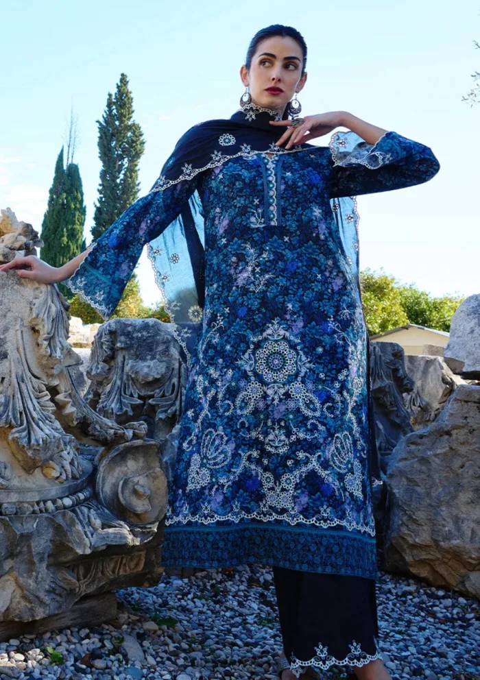 Image ISP25 07 Zerina Spring Printkari Luxury Lawn Collection - Image 2