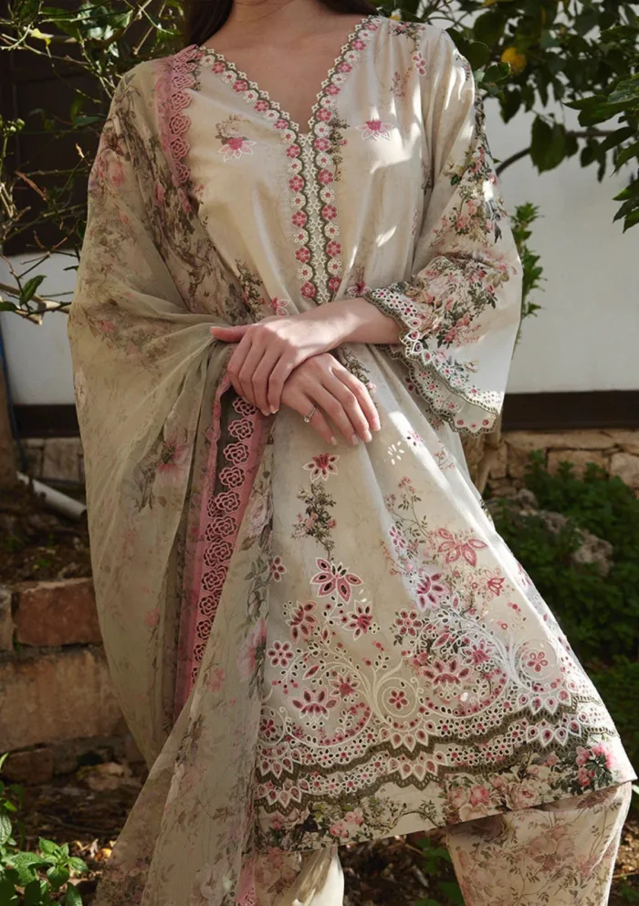 Image ISP25 16 Sienna Spring Printkari Luxury Lawn Collection - Image 2