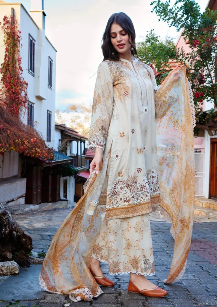 Image ISP25 21 Elora Spring Printkari Luxury Lawn Collection - Image 3