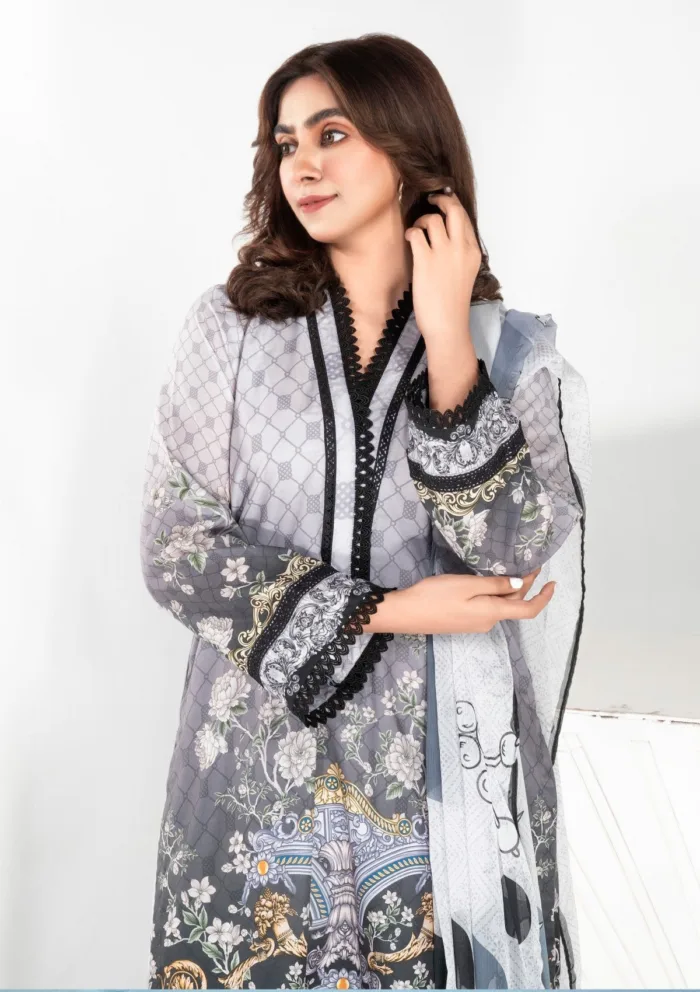 Imran Aftab IALC 03 Aura Premium 25 Luxury Lawn Collection - Image 4