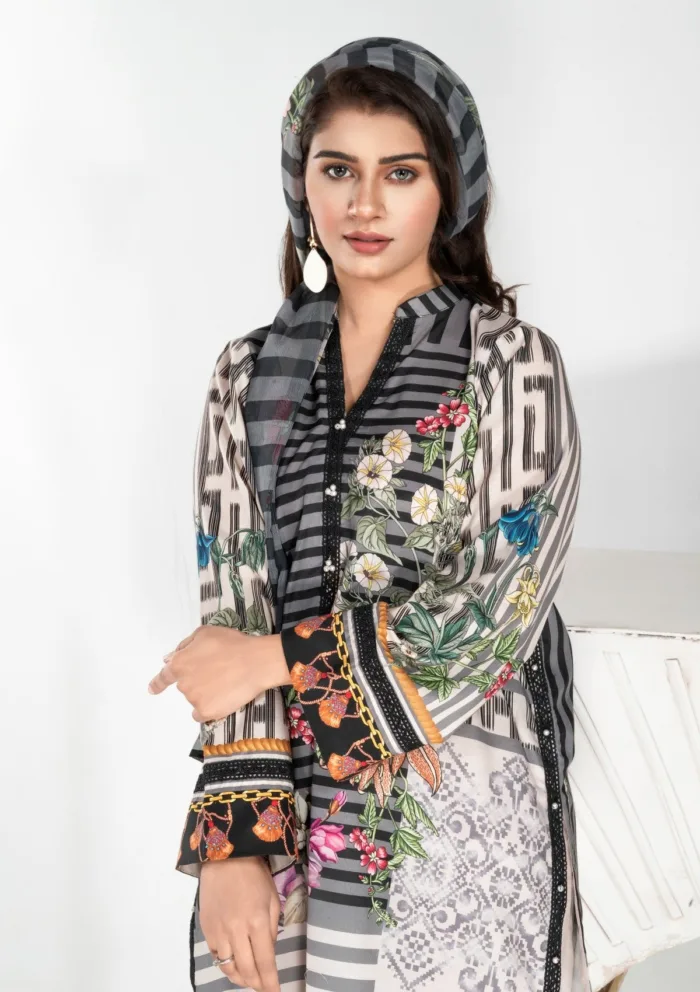 Imran Aftab IALC 04 Aura Premium 25 Luxury Lawn Collection - Image 4