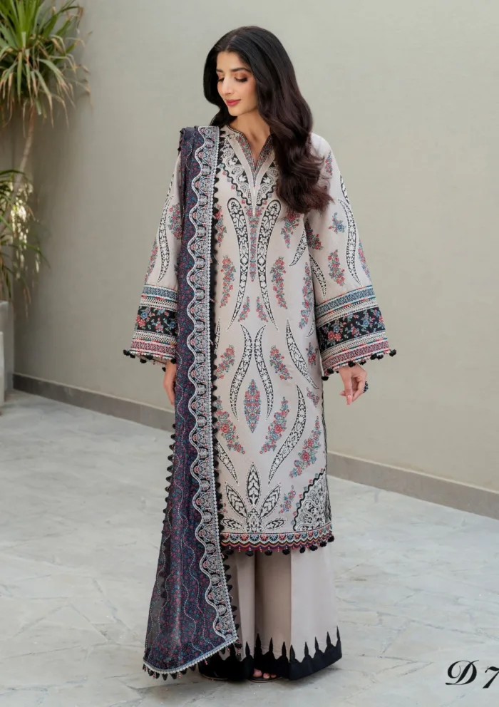 Jazmin JSE 07 Shahkaar Eid 25 Luxury Lawn Collection - Image 3