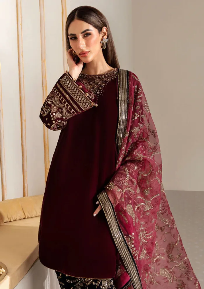 Jazmin VF 2017 Embroidered Velvet 24 Luxury Lawn Collection - Image 2