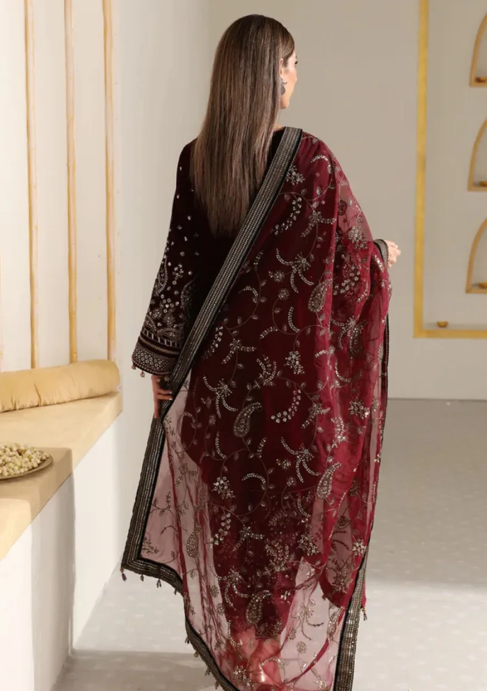 Jazmin VF 2017 Embroidered Velvet 24 Luxury Lawn Collection - Image 5