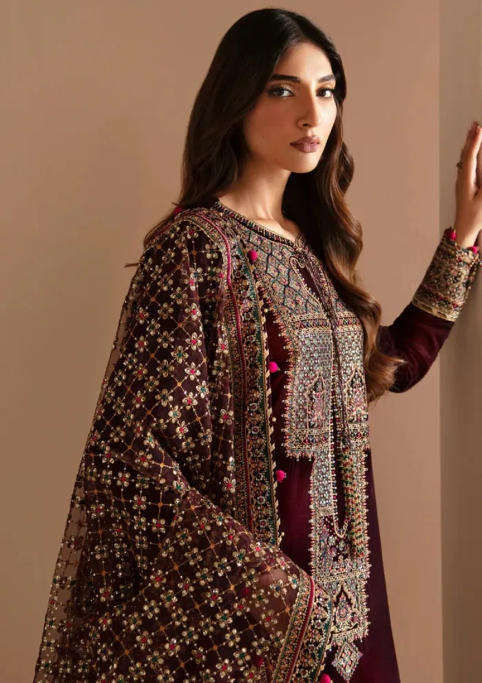 Jazmin VF 2022 Embroidered Velvet 24 Luxury Lawn Collection - Image 5