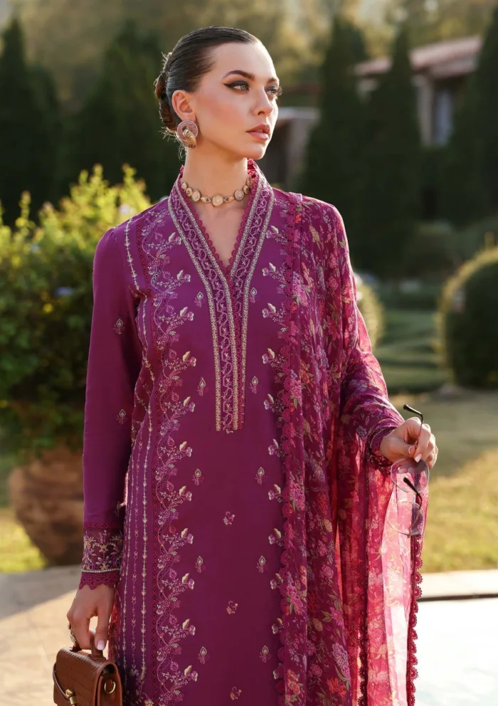 Kanwal Malik Unstitched 25 Alvina Zaina Luxury Lawn Collection - Image 2