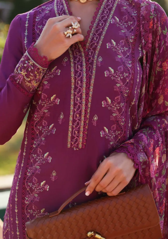 Kanwal Malik Unstitched 25 Alvina Zaina Luxury Lawn Collection - Image 3