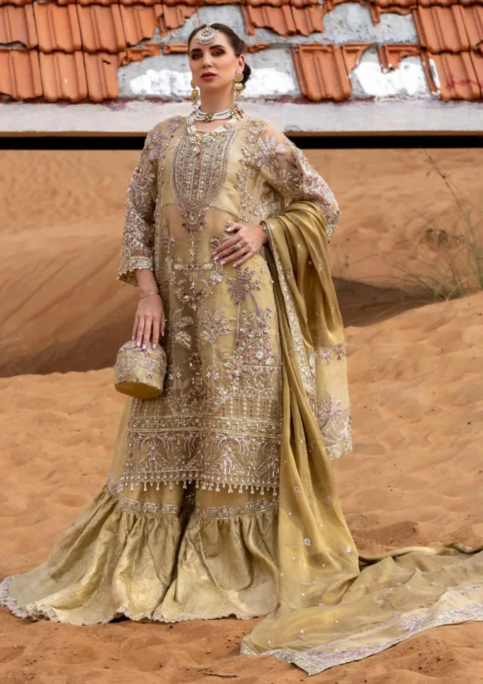 Kara 05 Amber Glow Luxe Volume II Luxury Lawn Collection - Image 2