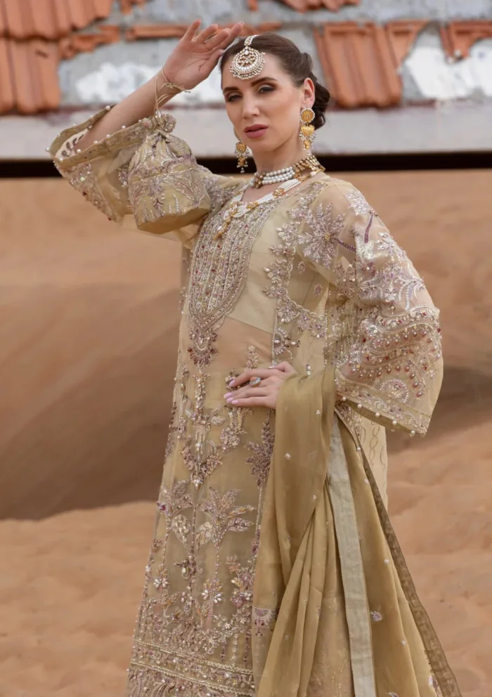 Kara 05 Amber Glow Luxe Volume II Luxury Lawn Collection - Image 5