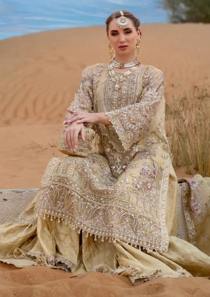 Kara 05 Amber Glow Luxe Volume II Luxury Lawn Collection - Image 6