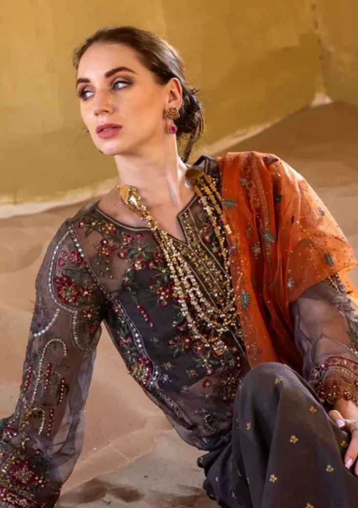 Kara 07 Mocha Melody Luxe Volume II Luxury Lawn Collection - Image 7