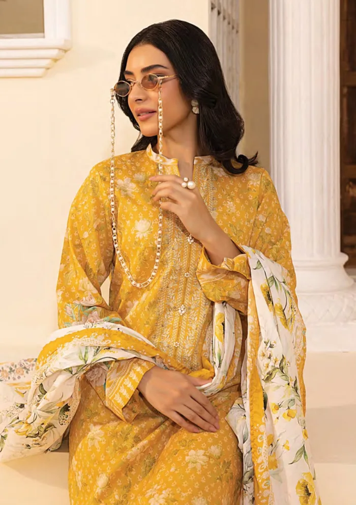 Lakhany Unstitched 25 LG MM 0241 Summer Prints Luxury Lawn Collection - Image 2