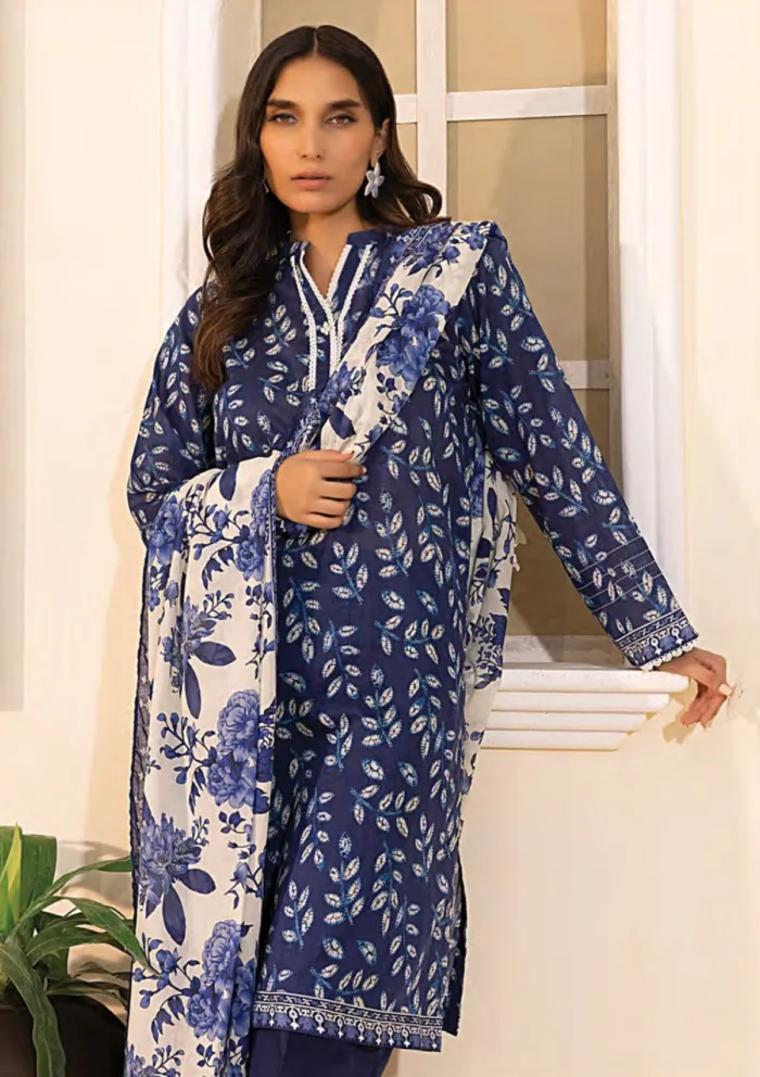 Lakhany Unstitched 25 LG MM 0243 Summer Prints Luxury Lawn Collection - Image 2