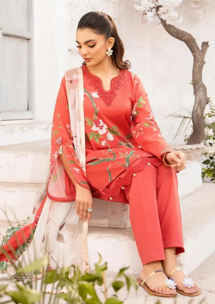 M.Basics MUS 07B Summer Unstitched 25 Luxury Lawn Collection - Image 4