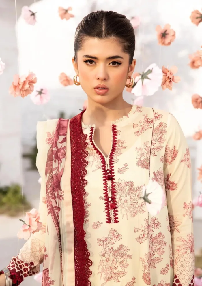 M.Basics MUS 08A Summer Unstitched 25 Luxury Lawn Collection - Image 3