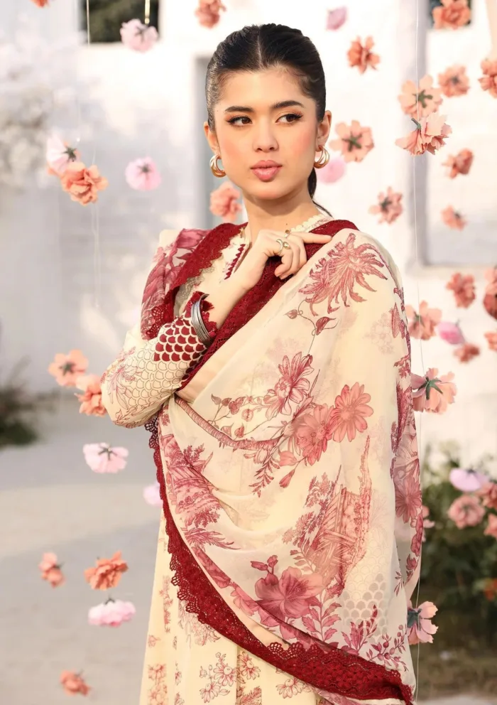 M.Basics MUS 08A Summer Unstitched 25 Luxury Lawn Collection - Image 4