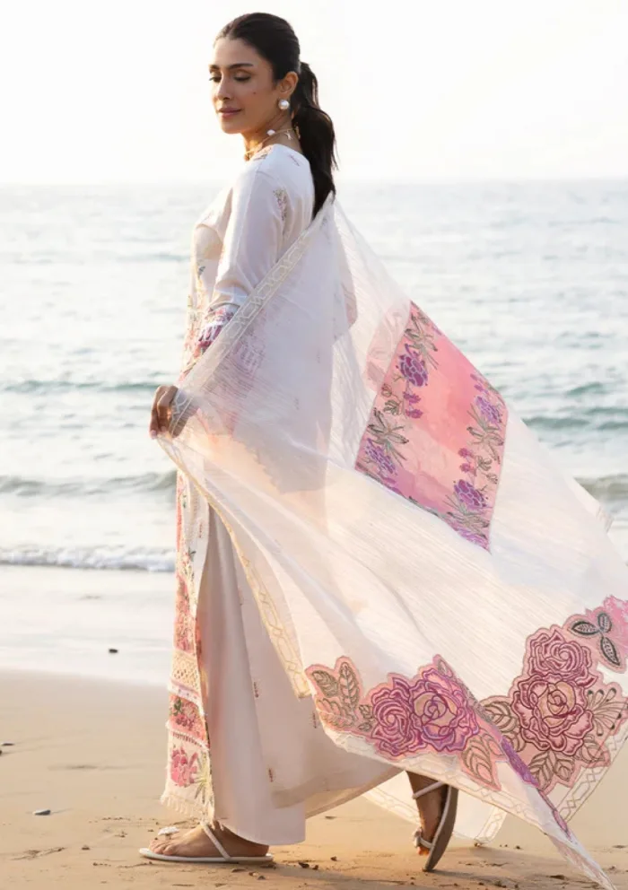 Mahnur D 09 Magnolia Sirene Luxury 25 Lawn Collection - Image 3