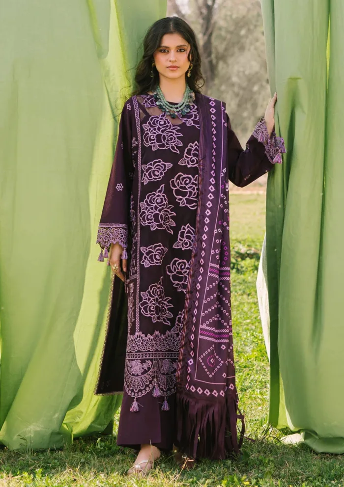 Mahnur Luxury 25 D 01 B Lea Dahlia Lawn Collection - Image 4