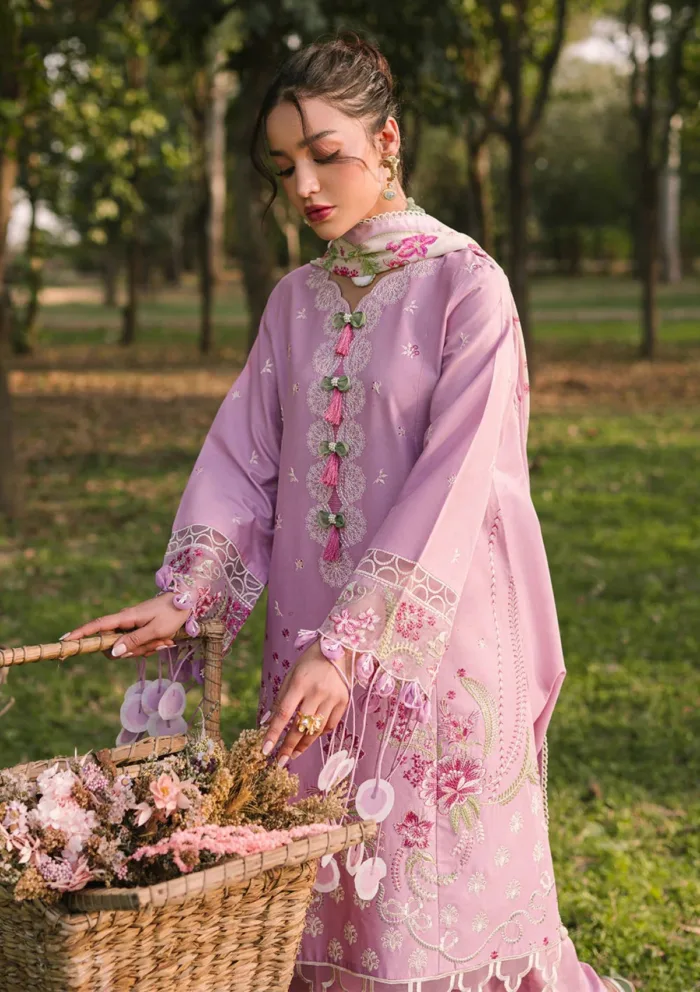 Mahnur Luxury 25 D 02 B Rosa Dahlia Lawn Collection - Image 4
