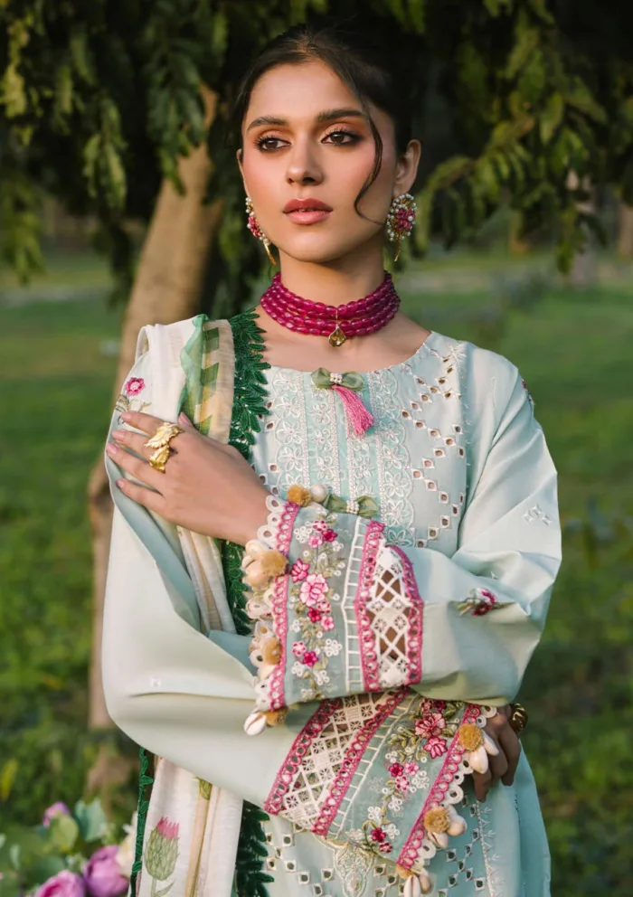 Mahnur Luxury 25 D 03 Ana Dahlia Lawn Collection - Image 3