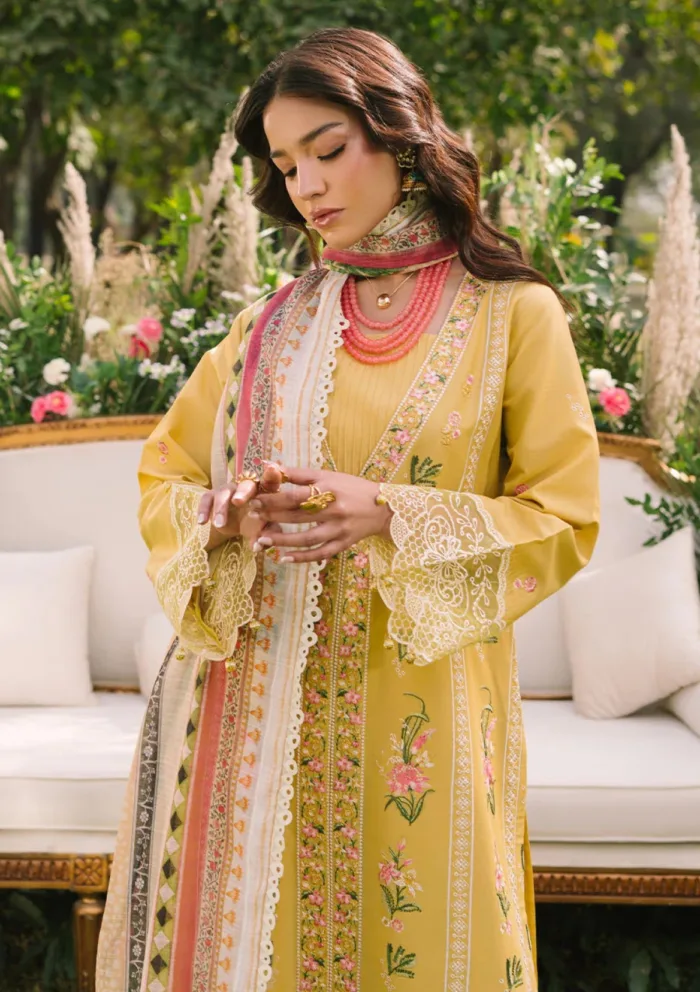 Mahnur Luxury 25 D 05 B Lya Dahlia Lawn Collection - Image 3