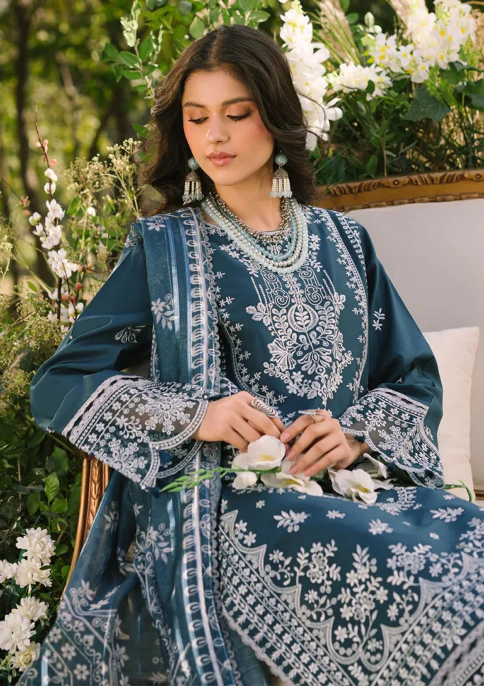 Mahnur Luxury 25 D 06 Bella Dahlia Lawn Collection - Image 3