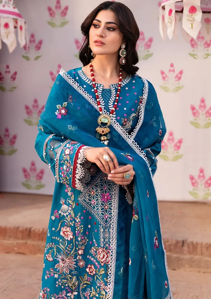 Mahnur MHJ 14 Renee Husn e Jahan Luxury Lawn Collection - Image 2