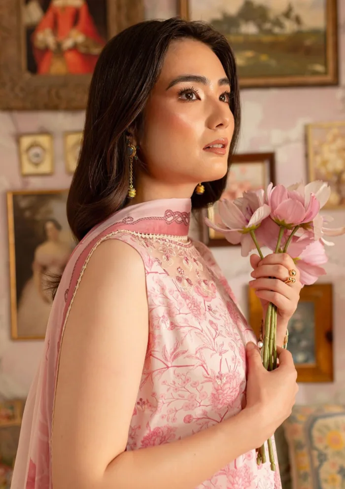 Mahnur Printkari Edit ML25 01 Leila Luxury Lawn Collection - Image 3