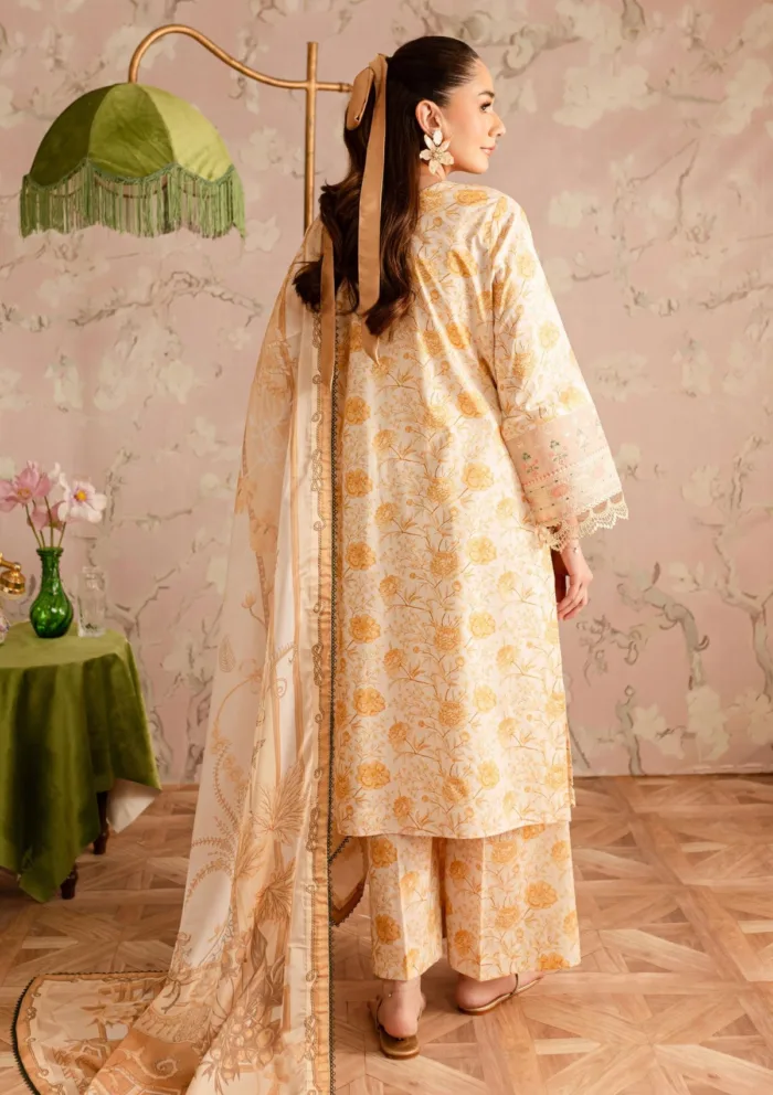 Mahnur Printkari Edit ML25 02 Leila Luxury Lawn Collection - Image 2