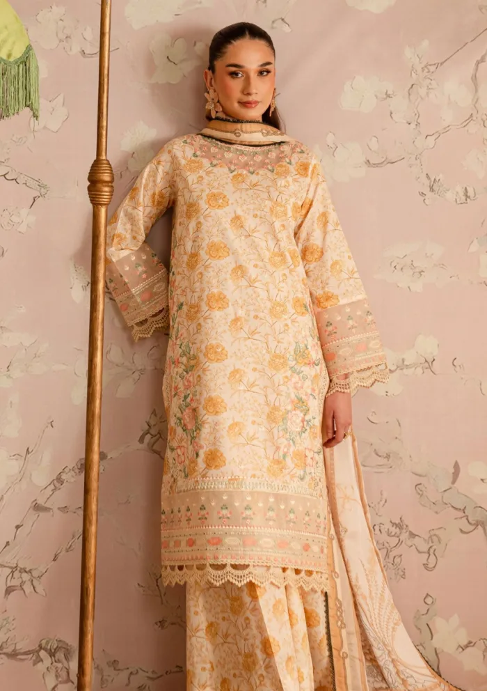 Mahnur Printkari Edit ML25 02 Leila Luxury Lawn Collection - Image 3