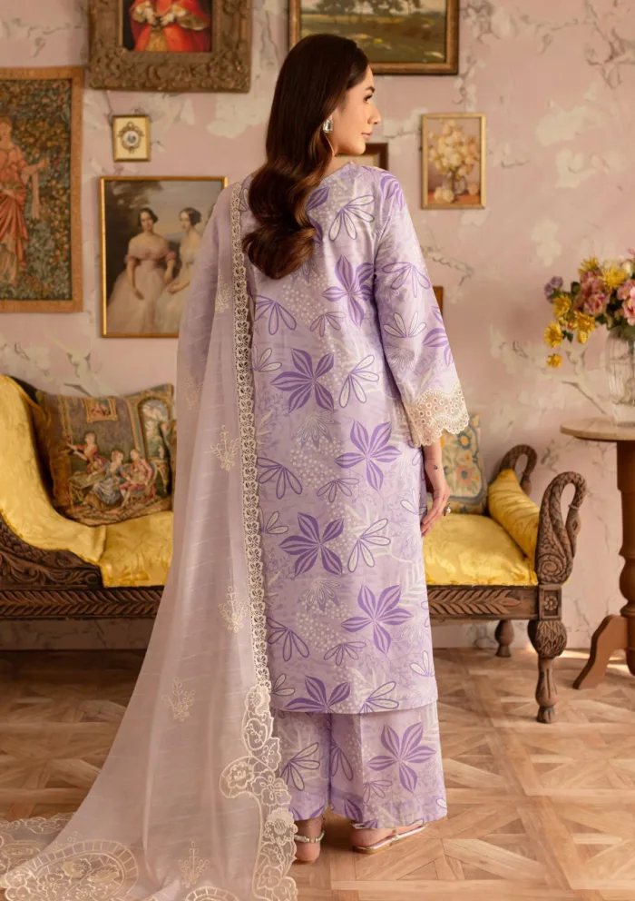 Mahnur Printkari Edit ML25 04 Leila Luxury Lawn Collection - Image 2
