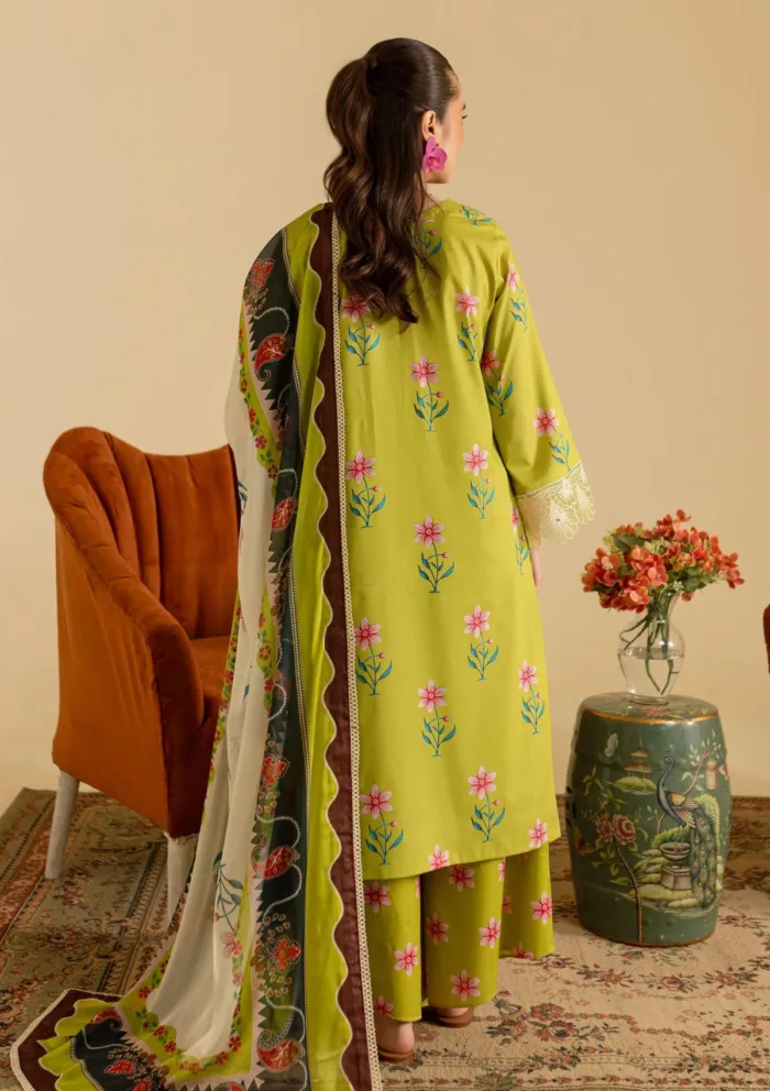 Mahnur Printkari Edit ML25 08 Leila Luxury Lawn Collection - Image 2